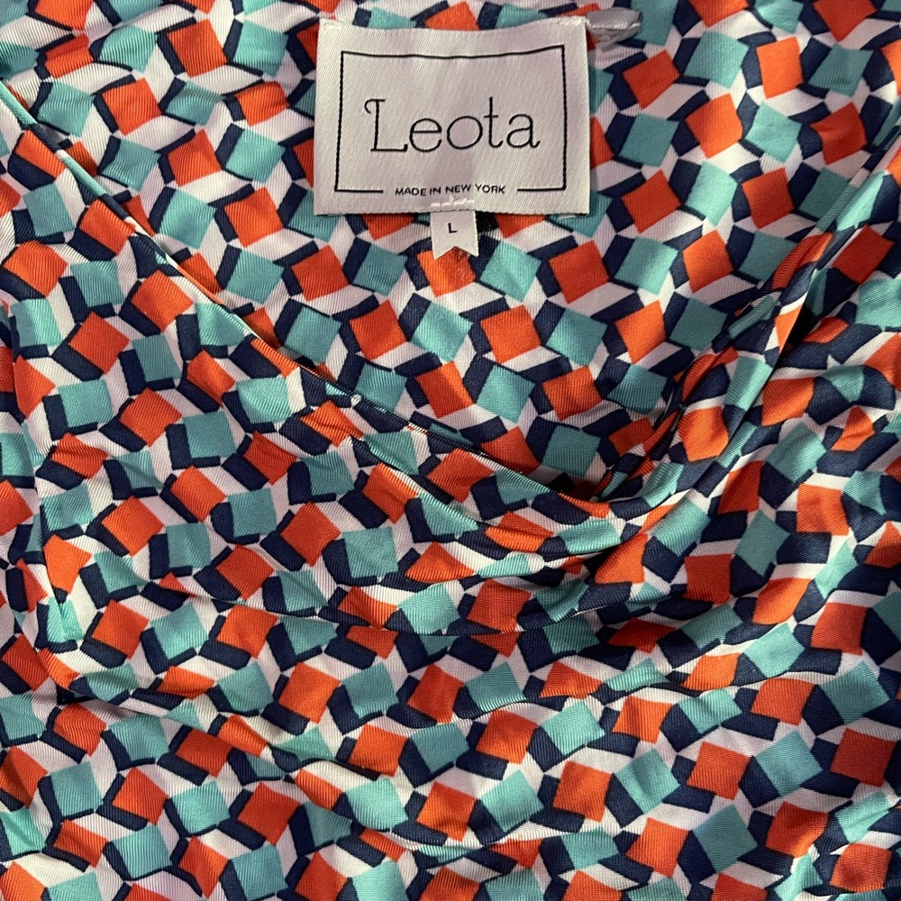 Leota Maternity Dress Geometric Print Large - Picture 8 of 9